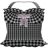 🎀 Dollette Black Plaid Dress w Bow