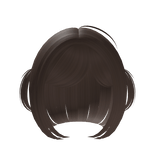 ꒰ dollette bob with small pigtails in brown