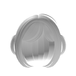 ꒰ dollette bob with small pigtails in white