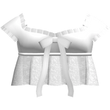 🤍 dollette frilly lace white top