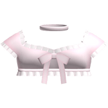 🤍 dollette frilly top w collar pink