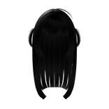 ꒰ dollette hair with small pigtails in black