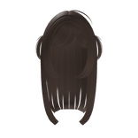 ꒰ dollette hair with small pigtails in brown