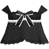 🤍 dollette plaid lace black dress