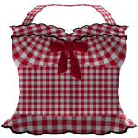 🎀 Dollette Red Picnic Plaid Dress w Bow