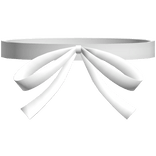 ♡ : dollette ribbon chocker in white