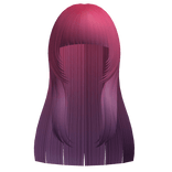 Dolly Hime Bangs in Pink Purple Ombre