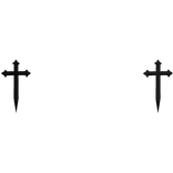 Double Cross Face Tattoo