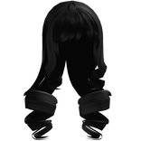 Double Curly Kawaii Swirls (Black)