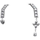 Double dangling nose piercings ( fits mesh heads )