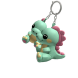 Double Dino Plush Keychain