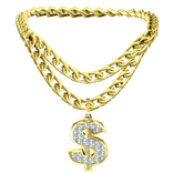 double gold money chain