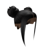 Double High Buns W/ Bangs [Black]