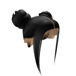 Double High Buns W/ Bangs [Black]