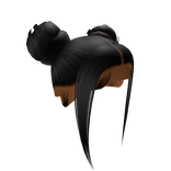 Double High Buns W/ Bangs [Black]