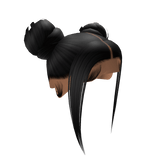 Double High Buns W/ Bangs [Black]