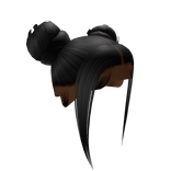 Double High Buns W/ Bangs [Black]