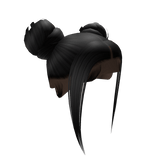Double High Buns W/ Bangs [Black]