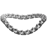 Double Link Silver Chain Necklace