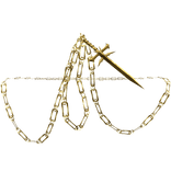 Dragon Sword Mouth Gold Chain Necklace