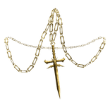 Dragon Sword Mouth Gold Chain Necklace V2