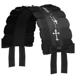 draped rosary cross gothic headdress black