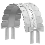 draped rosary cross gothic headdress white