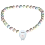 ♡ dreamy pastel rainbow beaded seal necklace
