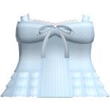 🤍 coquette pin stripe dress ୨୧ baby blue