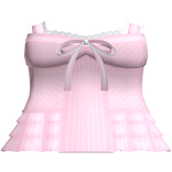 🤍 coquette pin stripe dress ୨୧ pink