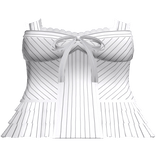 🤍 coquette pin stripe dress ୨୧ white