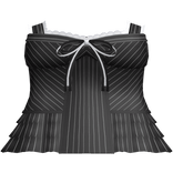 🤍 coquette pin stripe dress ୨୧ black & white