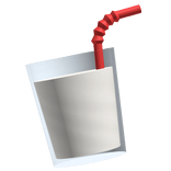 drinking milk in cup with straw