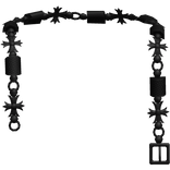 Drip Silver Belt Necklace Black