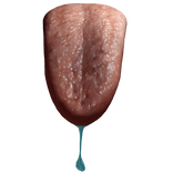 drooling tongue
