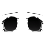 ☆ droopy tired anime eyes black