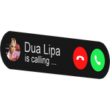 Dua Lipa is calling phone call bubble