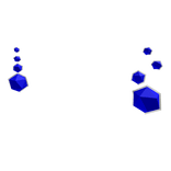 Dual Blue Hexagon Aura Accessory