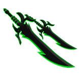 Dual Green Demon King Sword [Outline]