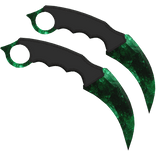 Dual Karambits: Glorious Emerald