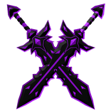 Dual Purple Neon Sword Back