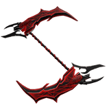 Dual scythe crimson red
