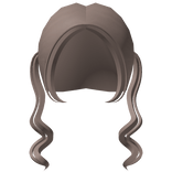 ♡ Dust Brown Cutesy Kawaii Curly Swirly Pigtails