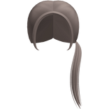 Dust Brown Cutesy Kawaii Straight Side Ponytail