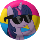 Pan Twilight sparkle  lgbtq mlp pin