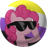 Ace Pinkie pie lgbtq mlp pin