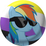 Ace rainbow dash lgbtq mlp pin