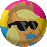 Pan Applejack lgbtq mlp pin