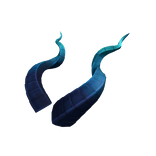 Aqua Elegant Spiral Horns