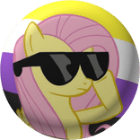 Ace Fluttershy lgbtq mlp pin